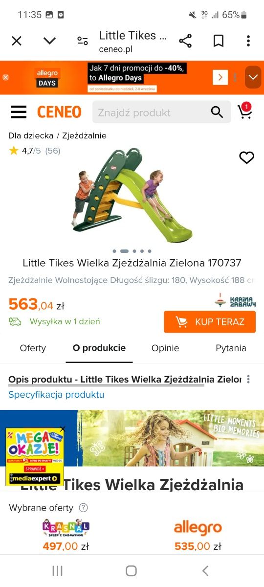 Duża zjeżdżalnia