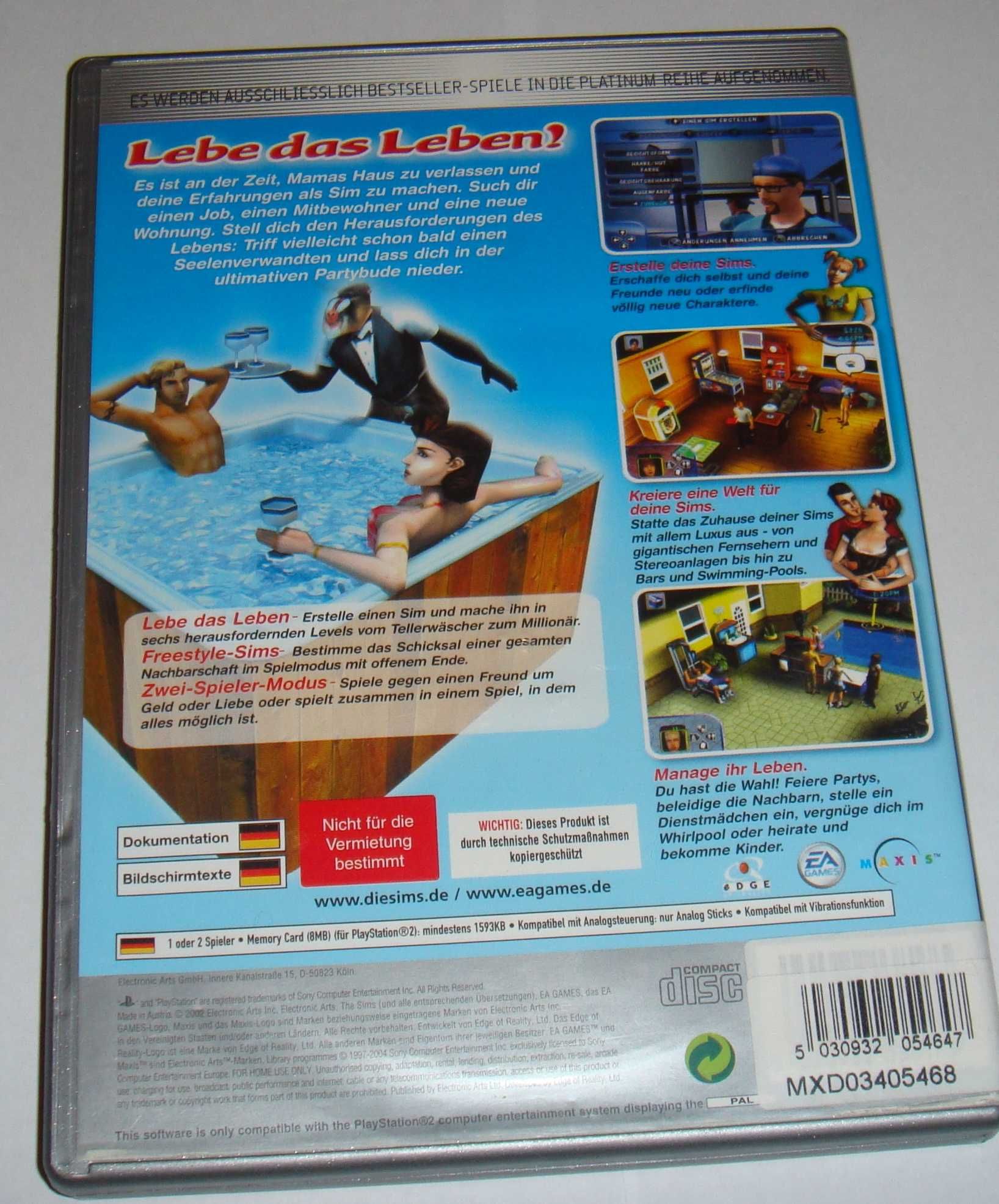 Rollercoaster World + The Sims (playstation 2) ps2