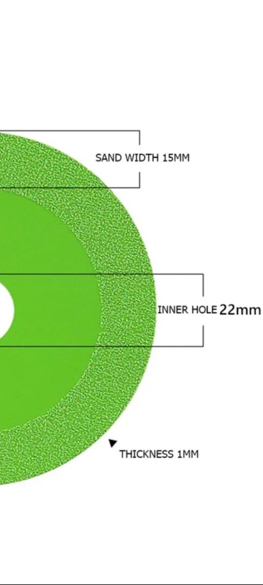 22 мм. Диск для резки стекла на болгарку.