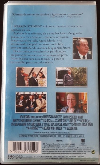 VHS "As Confissões de Schmidt" (Jack Nicholson) -