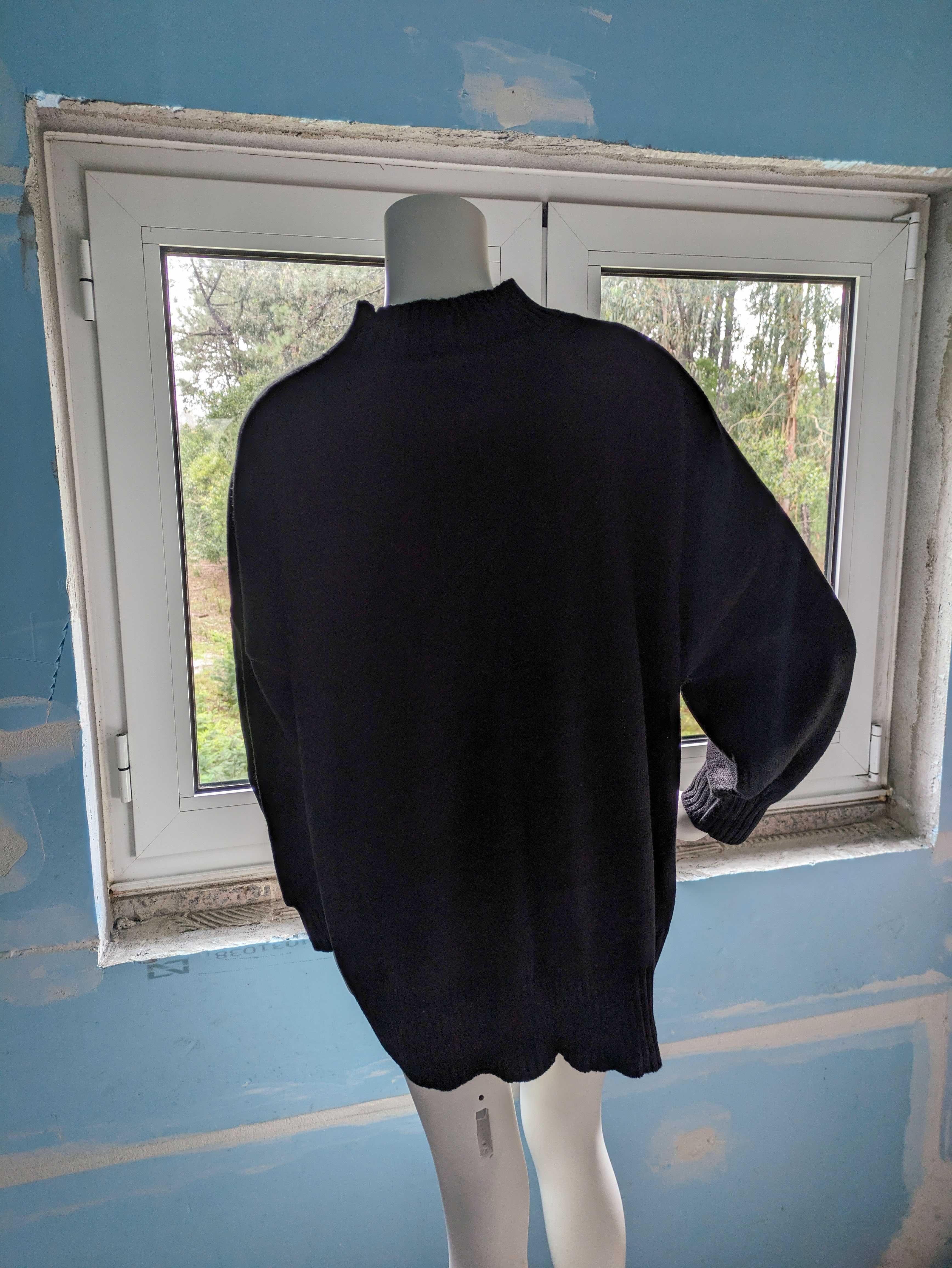 H&M Divided Camisola de Malha Preto & Branco L Motor Sport Drift
