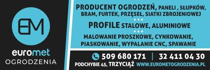 kompletne ogrodzenie 100mb z siatki 150cm oc+pvc, słupki, Producent