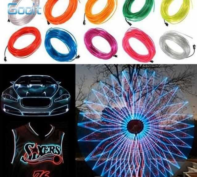 Fio / Luz Neon - Iluminação,Decoração Carros, Casa