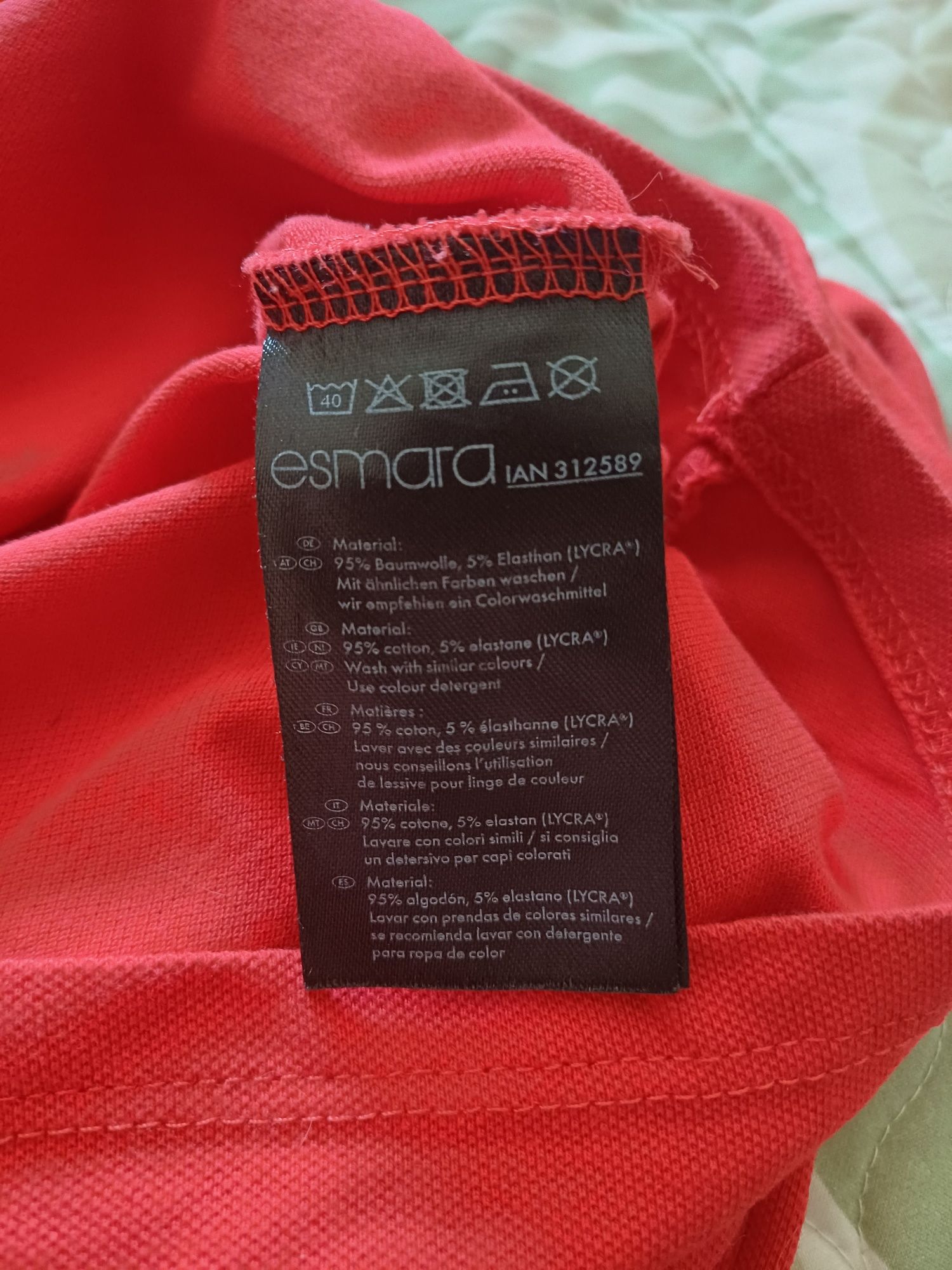 Czerwona dresowa sukienka na lato S/M 36/38 Esmara