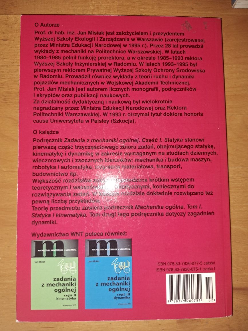 Zadania z mechaniki ogólnej część 1 Statyka Misiak