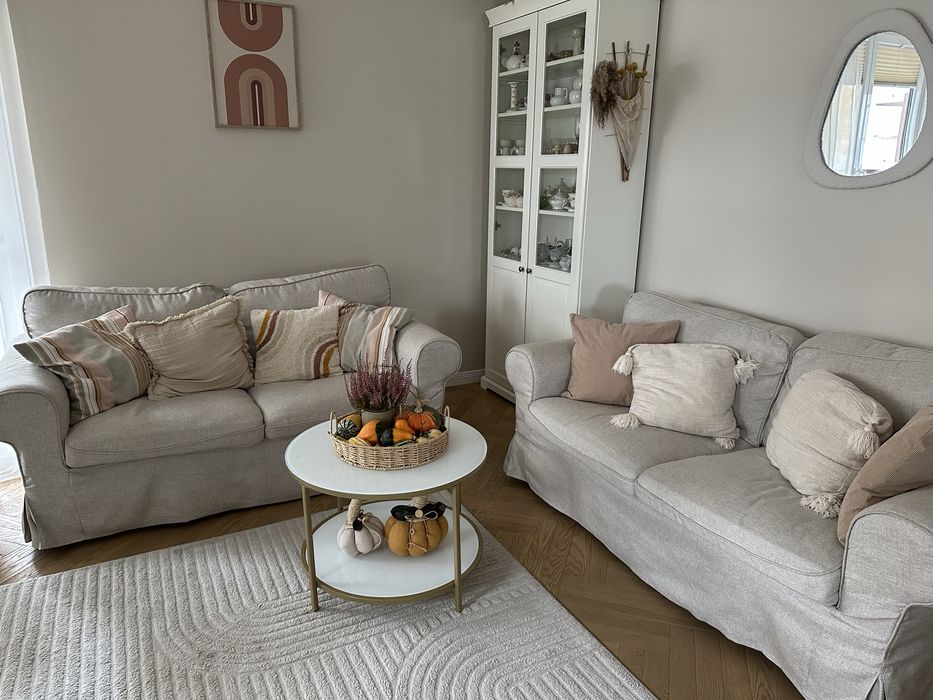 2 Kanapy Ektorp Sofa 2-osobowa Kilanda jasnobeżowy