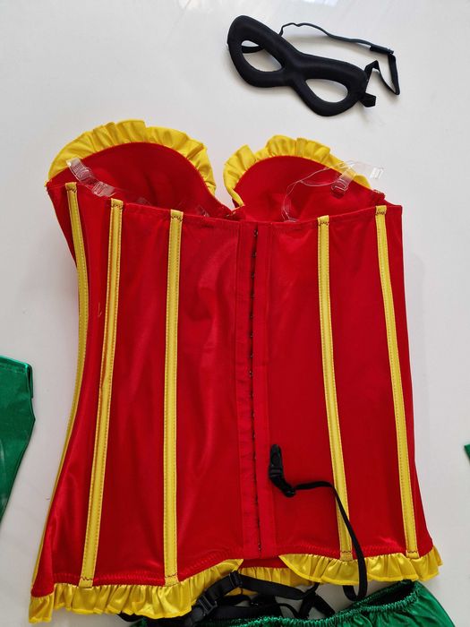 Halloween Karnawał Robin przebranie kostium damski peleryna