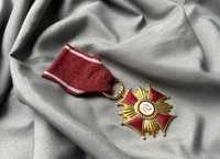 Złoty krzyż zasługi PRL 1974 ze wstęgą pamiątkowy medal złoto