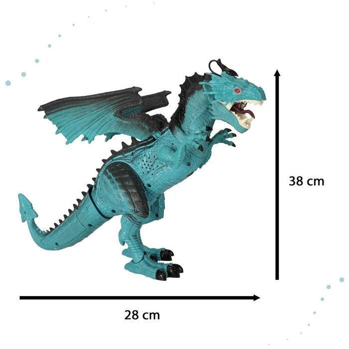 DINOZAUR RC Smok Zdalnie Sterowany CHODZI Ryczy ZIONIE PARĄ 41cm