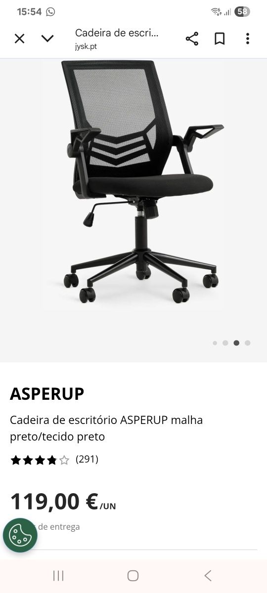 Cadeira de escritório JYSK Asperup