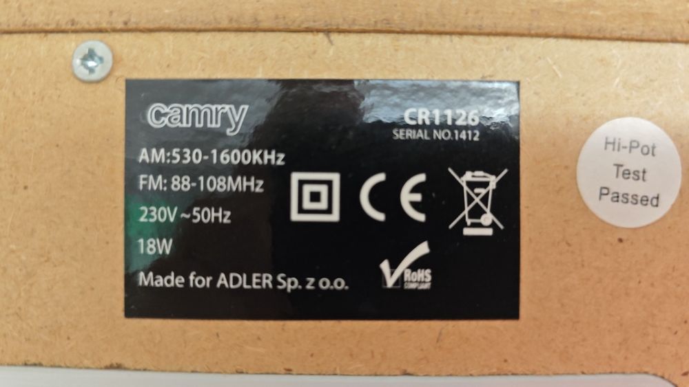 Radio retro Camry CR 1126