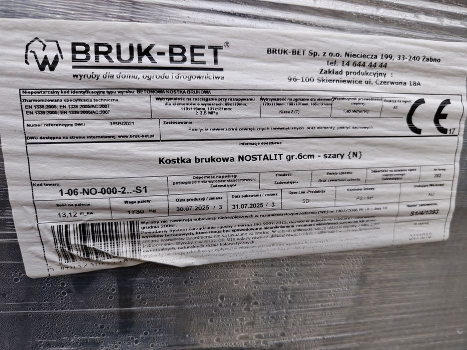 Kostka brukowa Nostalit szara