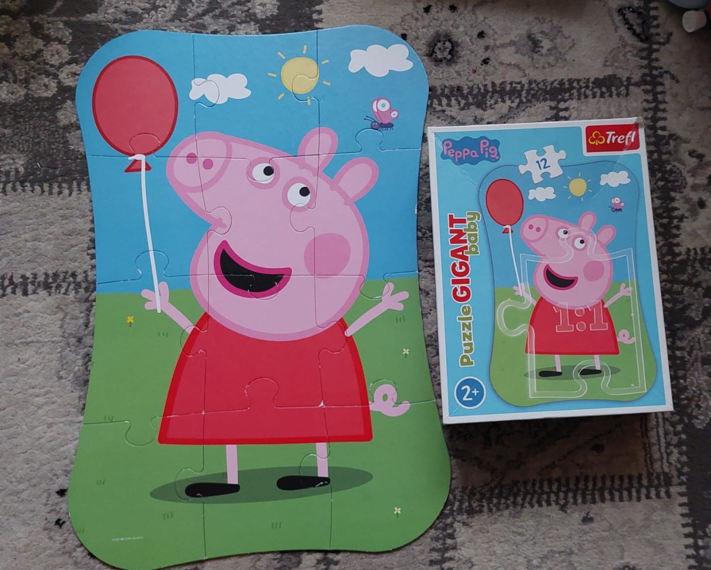 Zestaw Peppa Pig Świnka Trefl gigant, maxi, pierwsze puzzle