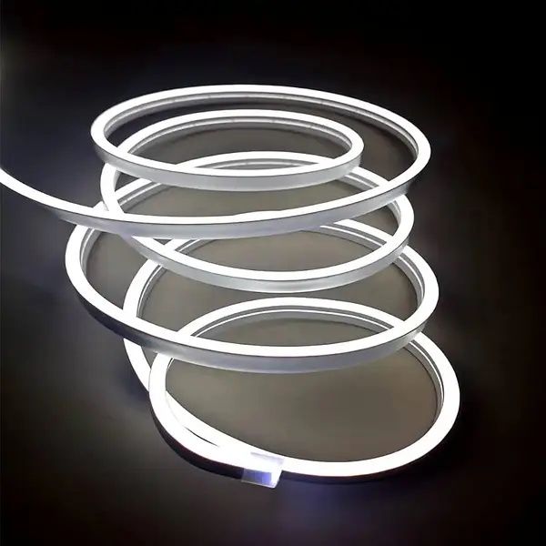 Неонова стрічка LED NEON White 5м, світлодіодна 12-220Вт біла 0719