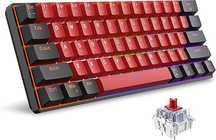 Mini Klawiatura Mechaniczna 60% Led Usb Czerwone Przełączniki