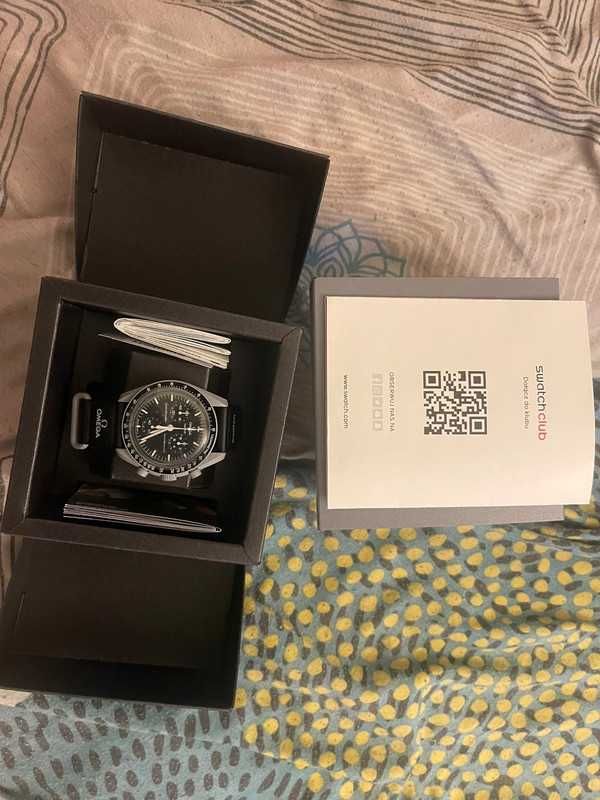 Limanowy SO33M100 Omega x Swatch Księżyc: Bioceramika Srebrna