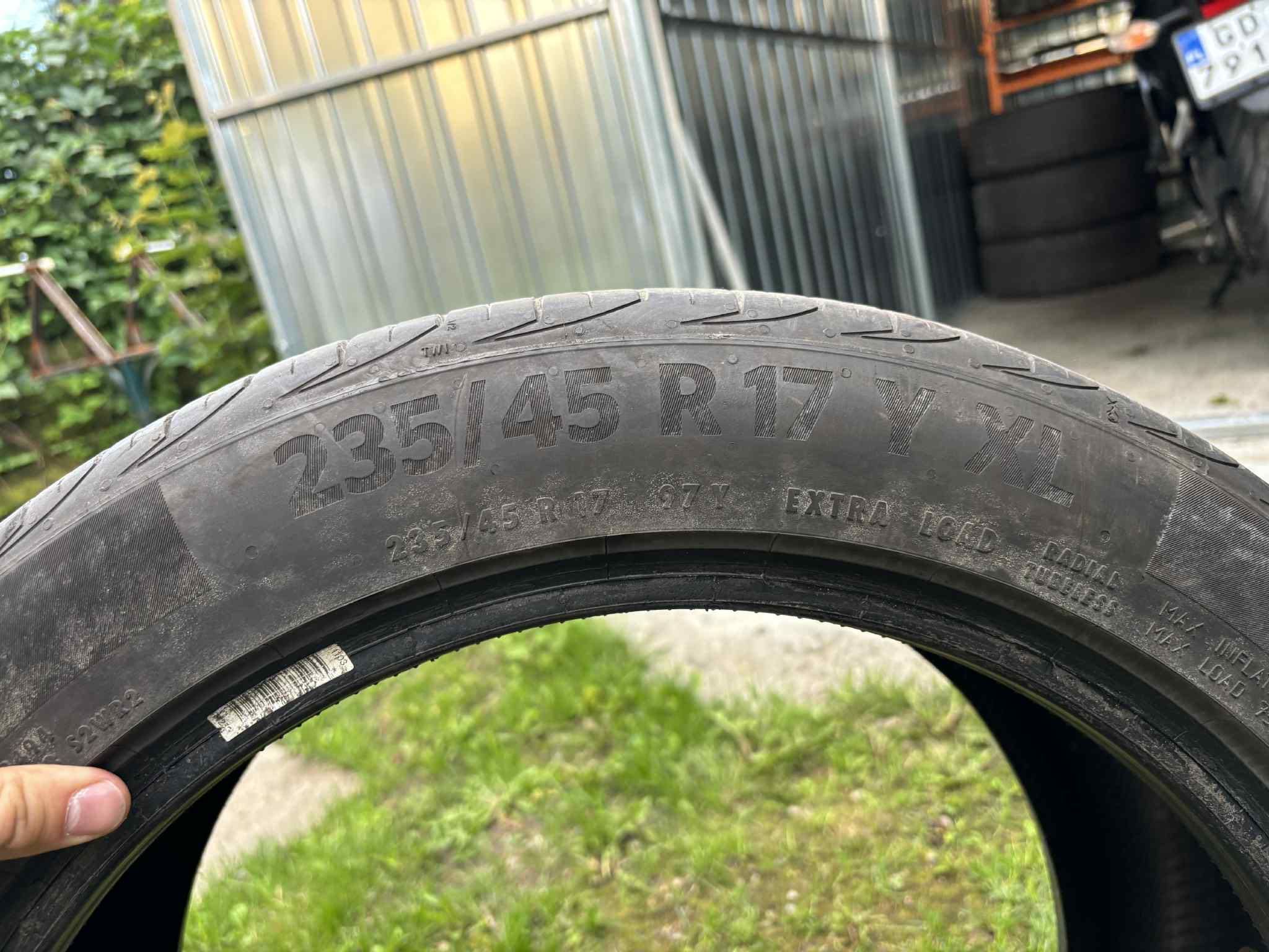 Opony letnie R 17 235/45 continental komplet 4 sztuki Elbląg