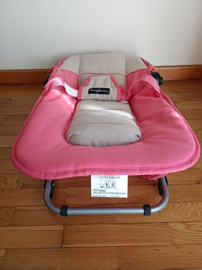 Espreguiçadeira para bebé cor de rosa