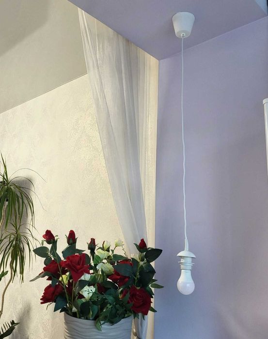 Светильник подвесной лофт E27 220В белый с LED-лампой 10W, провод 1м‼️