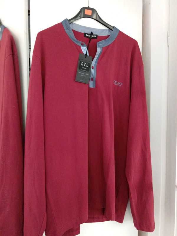 Bluza Koszula Męska Bawełna  Długa Wysoki Mężczyzna  Nowa Plus Size