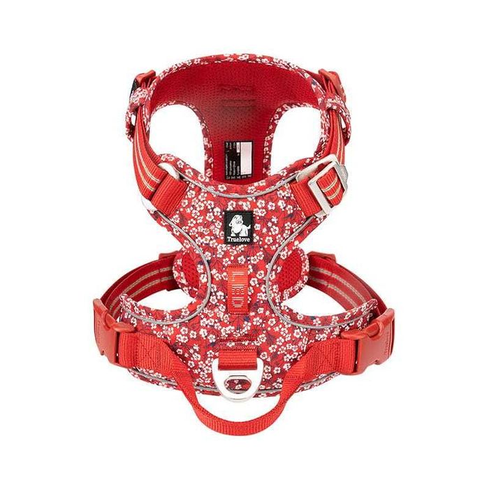 Szelki dla psa Truelove Blossom Premium L czerwono-białe