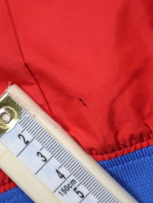 Nike Kurtka wiatrówka przeciwdeszczowa z kapturem czerwona niebieska