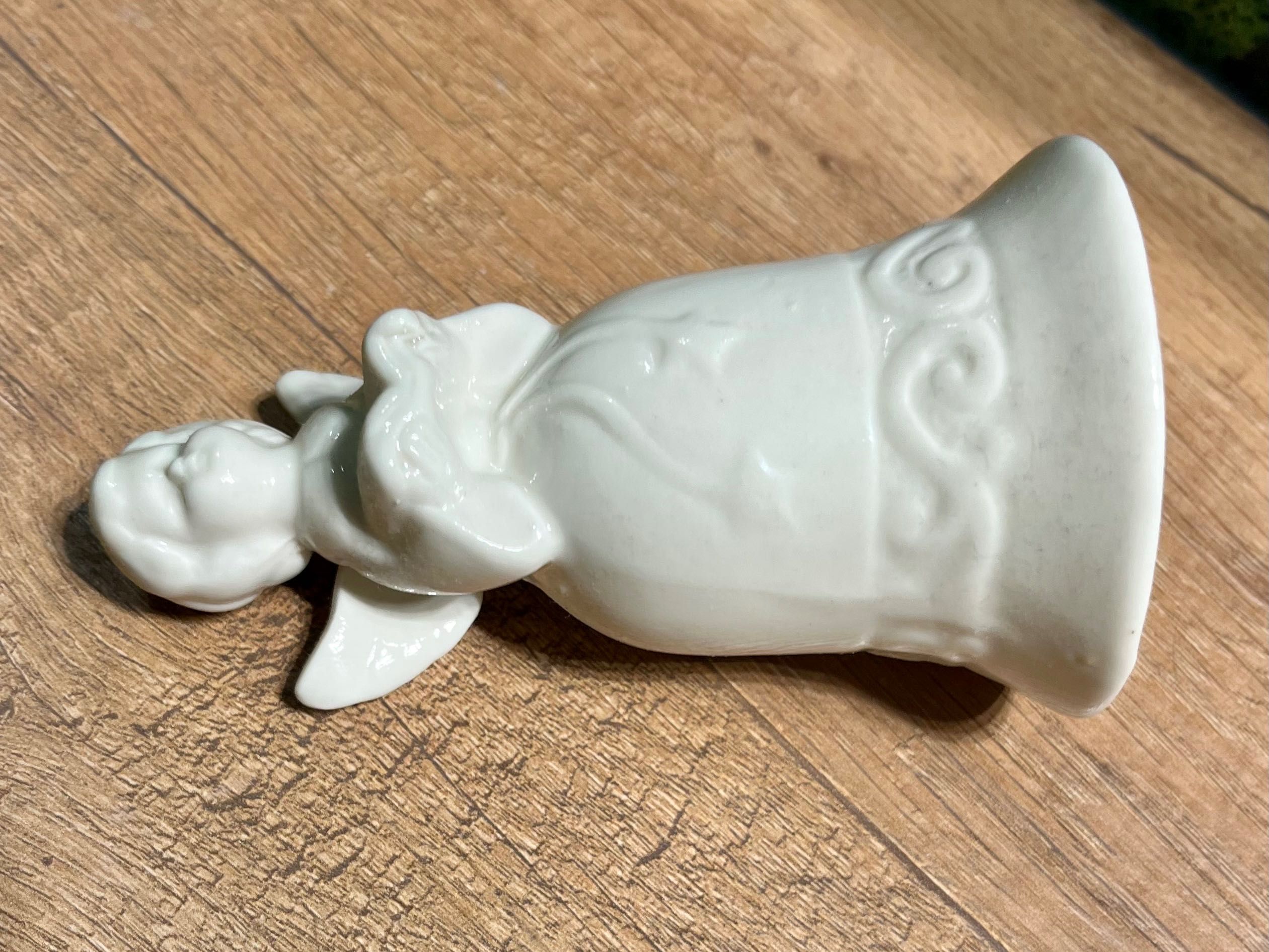 Piękny porcelanowy Aniołek Dzwonek super stan