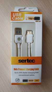 Кабель Sertec USB AM/Samsung Note 3, білий (1.5м)