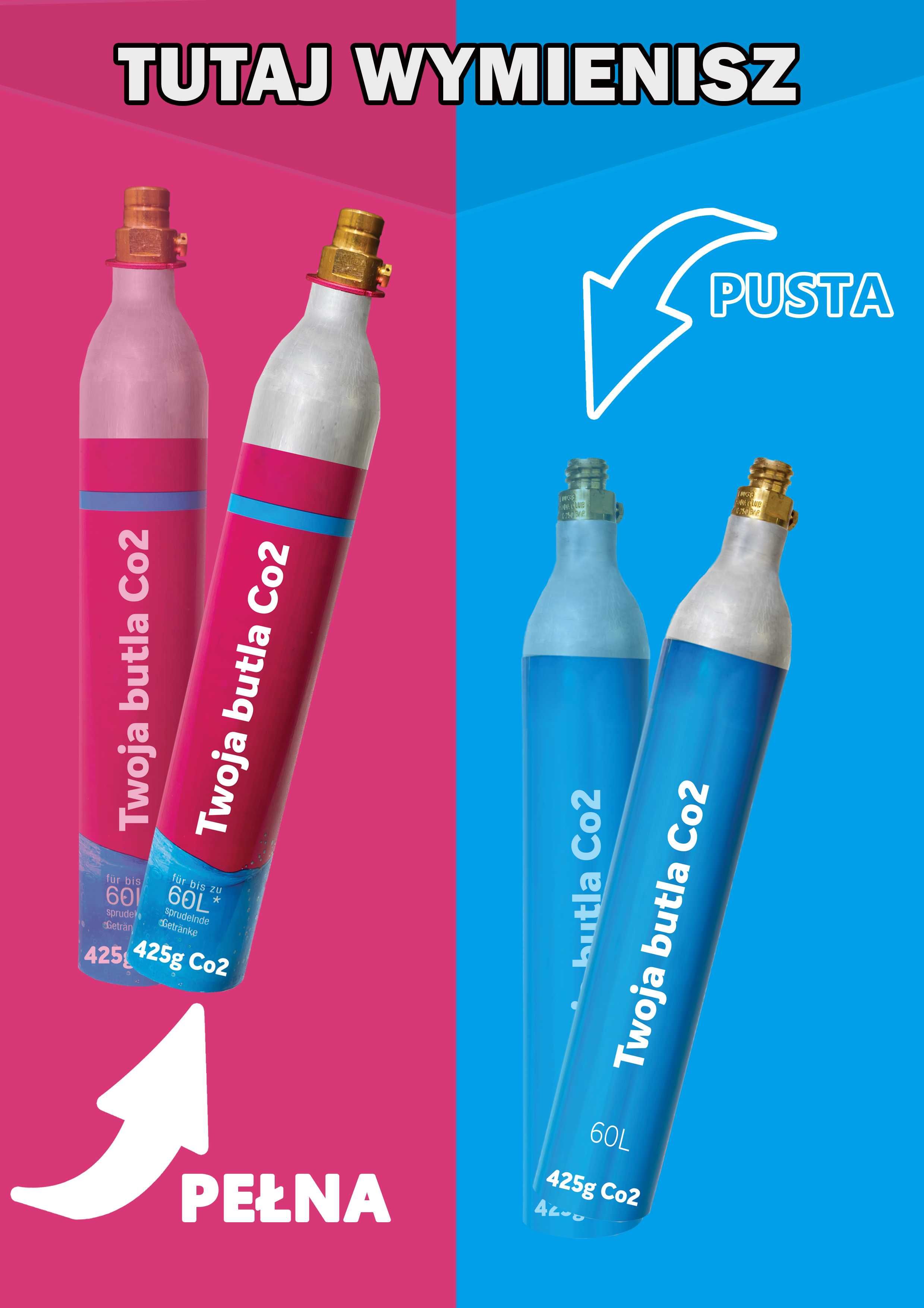 Soda Stream, gaz CO2 spożywczy, butla, kartusz, nabój