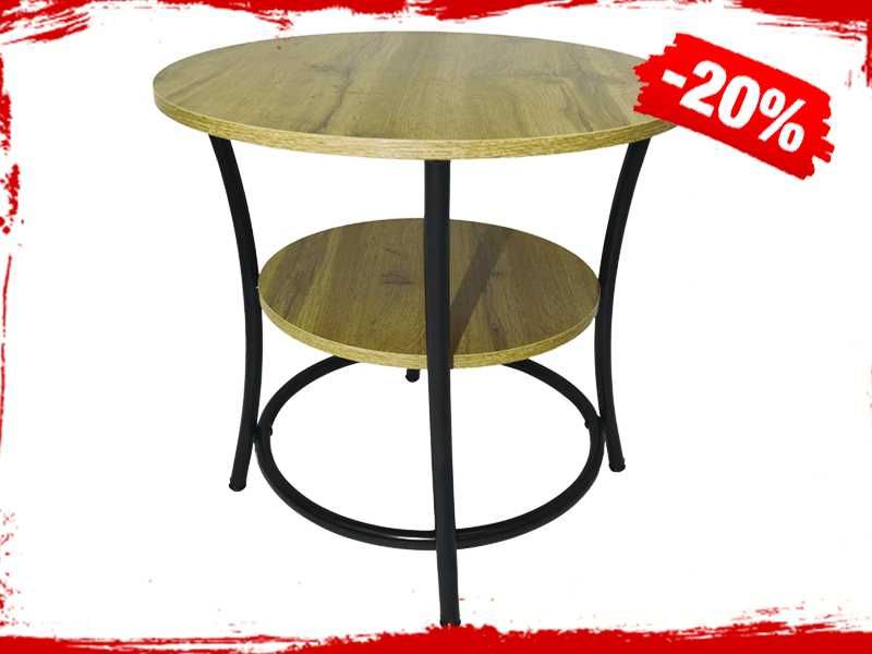 Profesjonalny STOLIK KAWOWY Okrągły Rustykalny Industrialny (-20%)