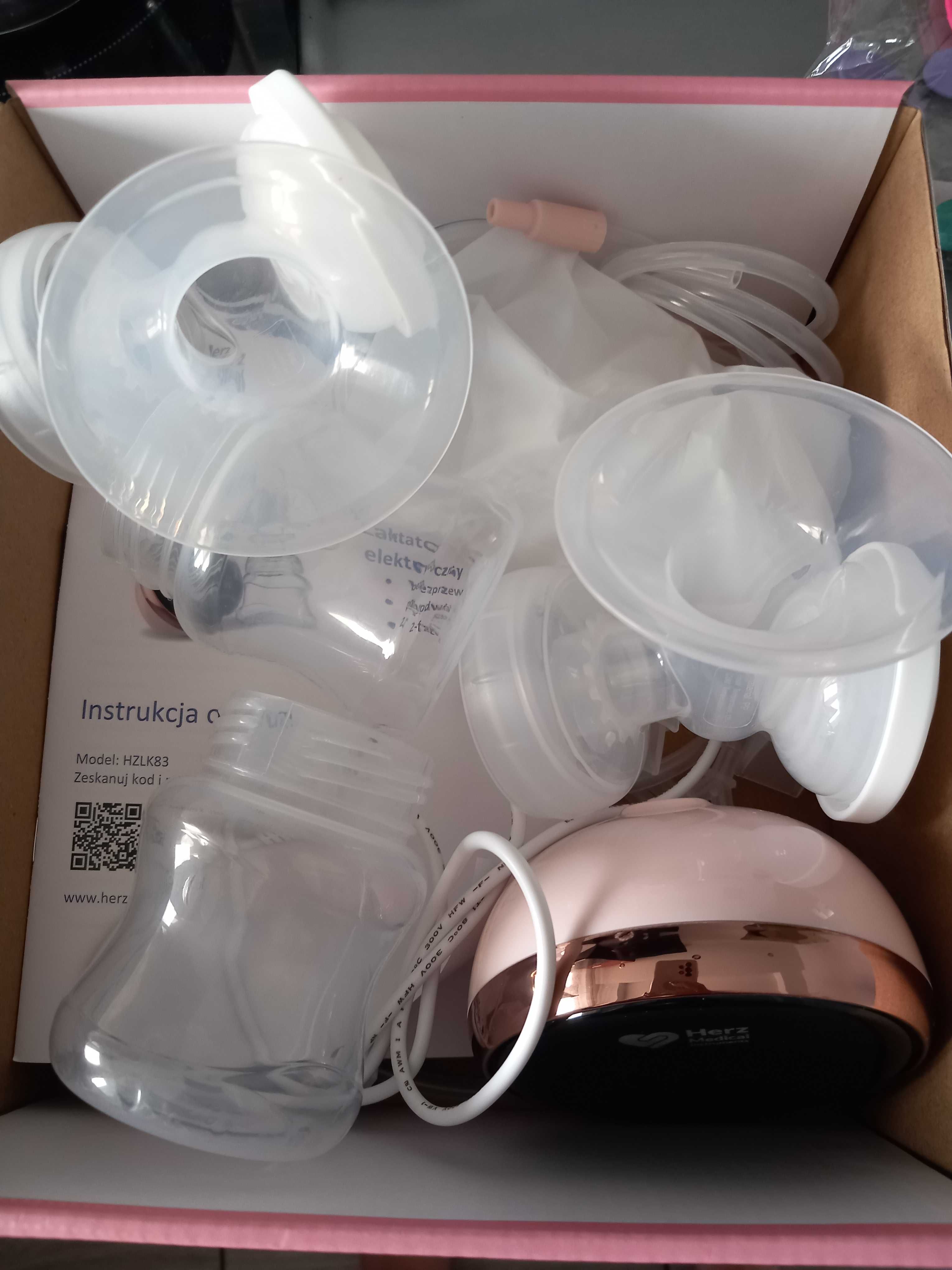 Laktator elektryczny Herz medical Bpa free 2in1 bezprzewodowy polecam