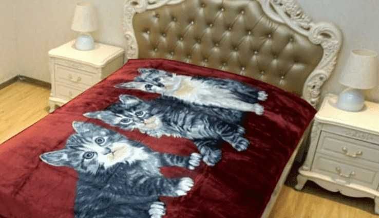 Gruby koc akrylowy 210x160 Elway czerwony i nie tylko