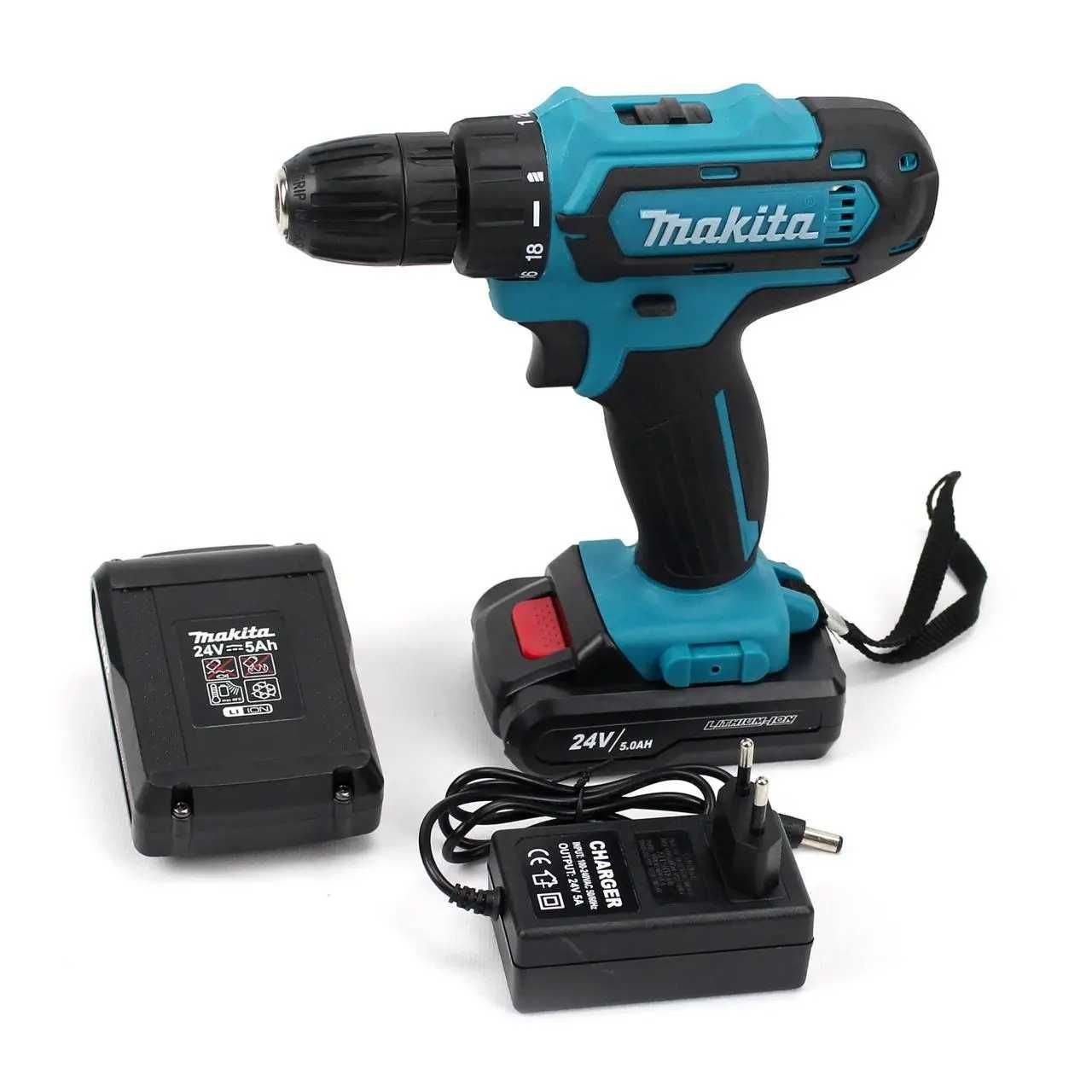 Шуруповерт Makita 550 DWE   набор инструментов + запасной аккумулятор