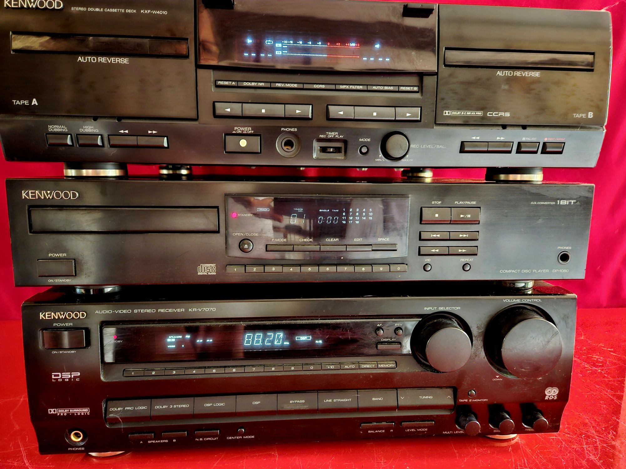 Duża wieża segmentowa Kenwood kr-v7070, kxf-w4010,  dp-1080