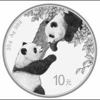 Moeda de Prata Panda Chinês 2023