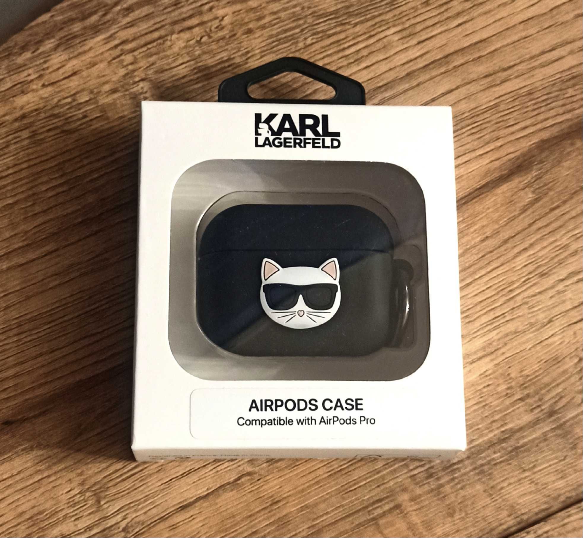 KARL LAGERFELD Oryginale Etui Brelok Pokrowiec Silikonowy AirPods Pro