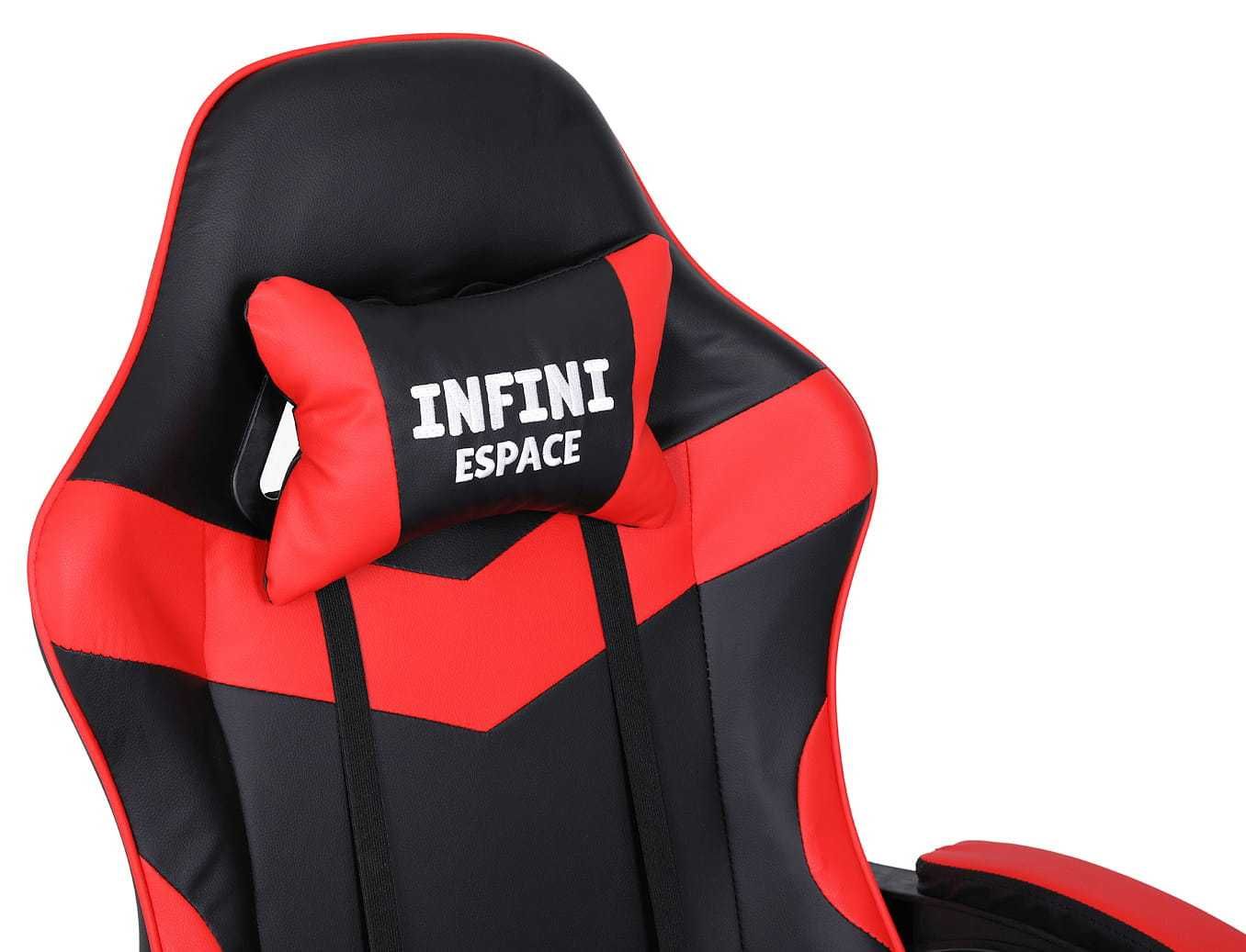 Fotel Gamingowy z podnóżkiem INFINI ESPACE Red