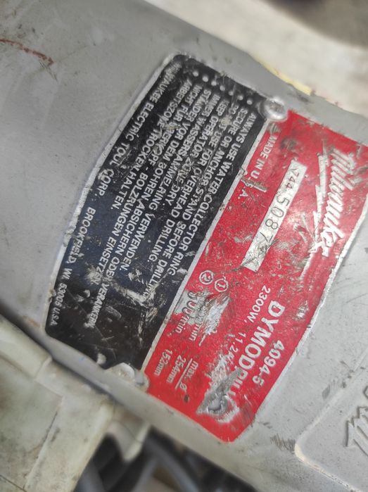 Wiertnica otwornica do betonu napęd milwaukee dymodrill 4094