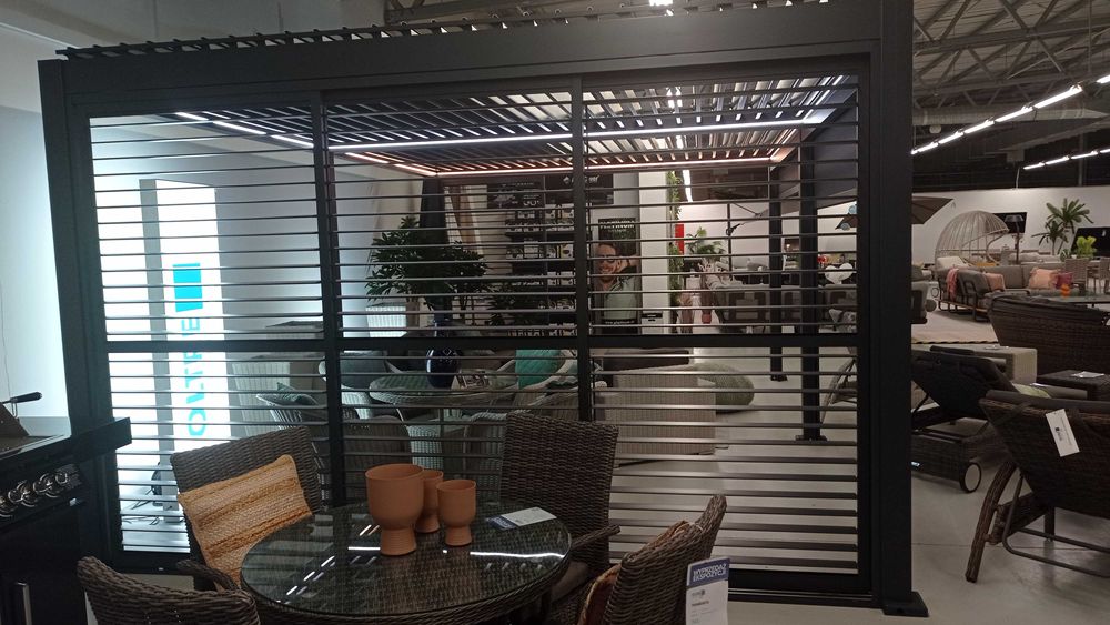 Elektryczna pergola tarasowa PRIME z oświetleniem LED 4x6m
