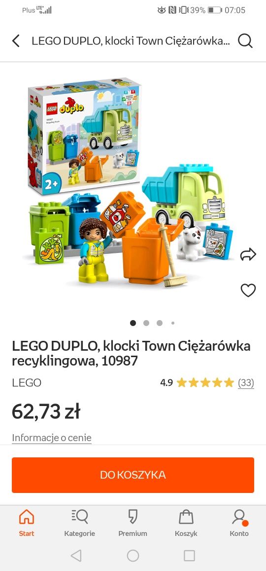 Lego Duplo Śmieciarka