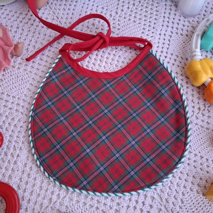 Śliniaczek dwustronny świąteczny. Handmade. Bawełna 100%. Nr. M-2-7