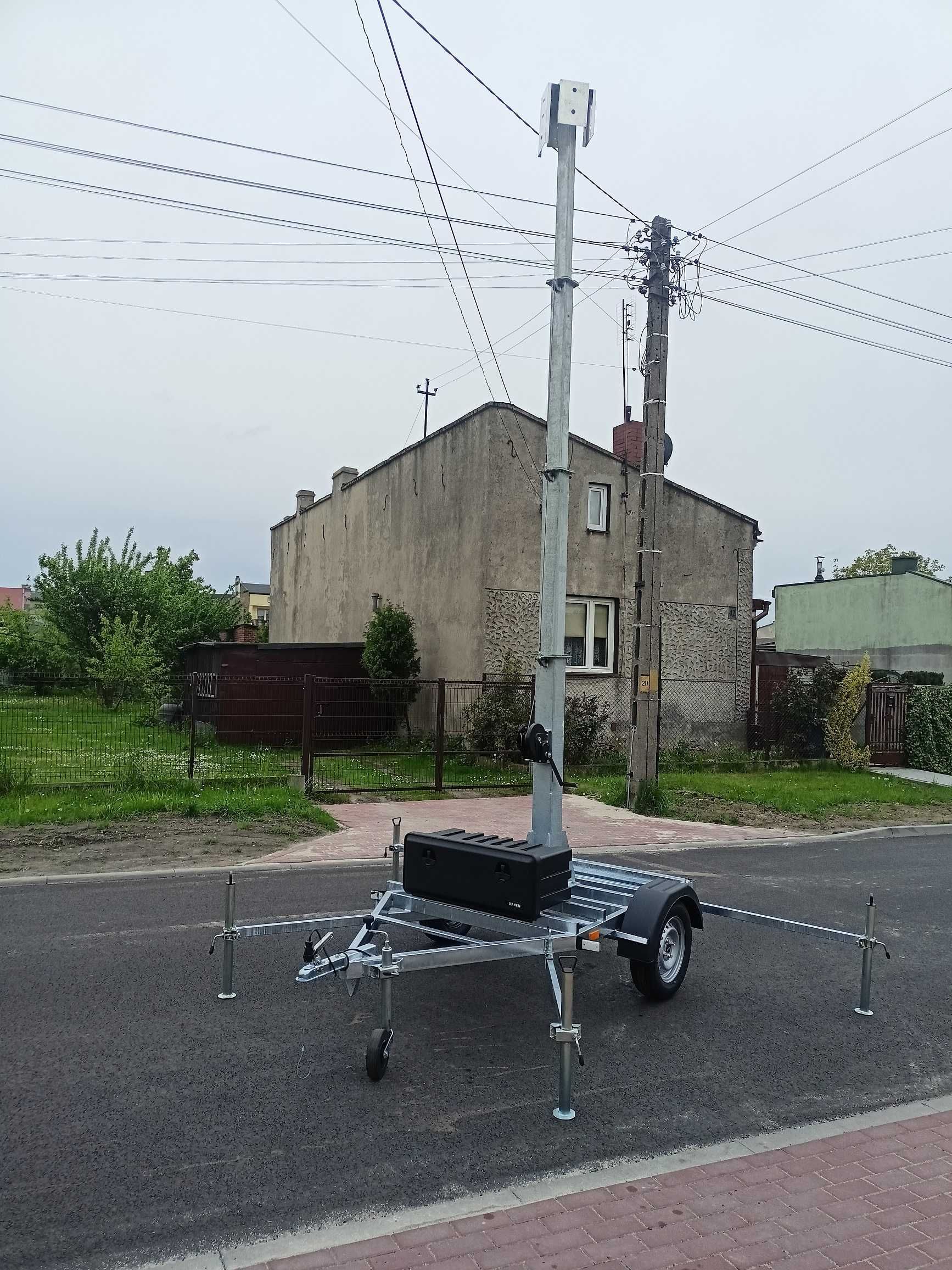 Przyczepa z masztem teleskopowym do monitoringu BODEX