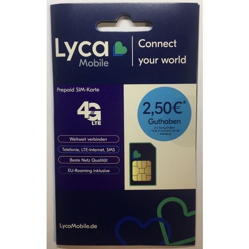 LycaMobile DE +49 Starter Niemcy SIM Card Prepaid Active €5