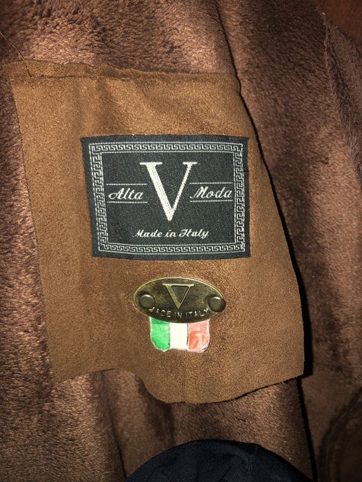 Włoski płaszcz damski skórzany rozm L-XL
