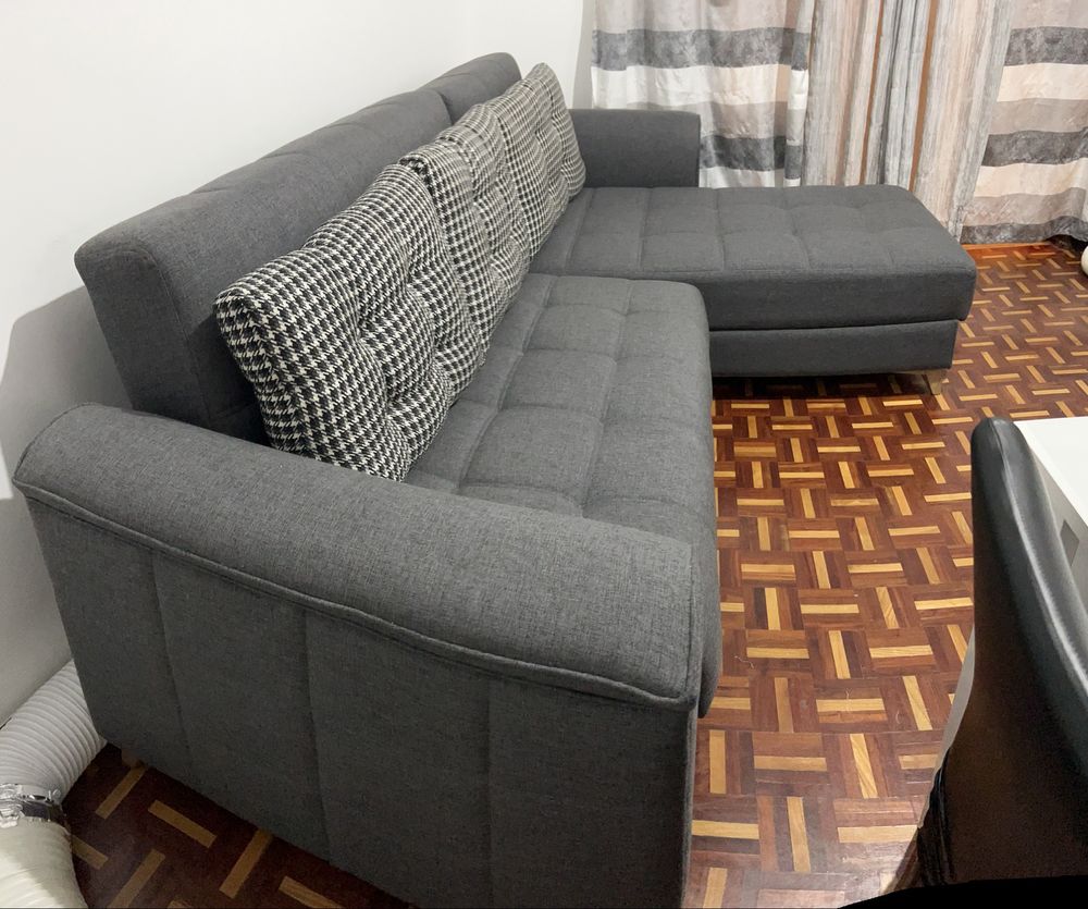 sofa-cama chaise longue com arrumação