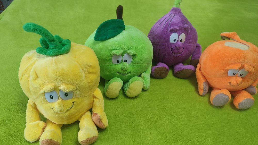 М'які іграшки овочі та фрукти ціна за 5 шт
