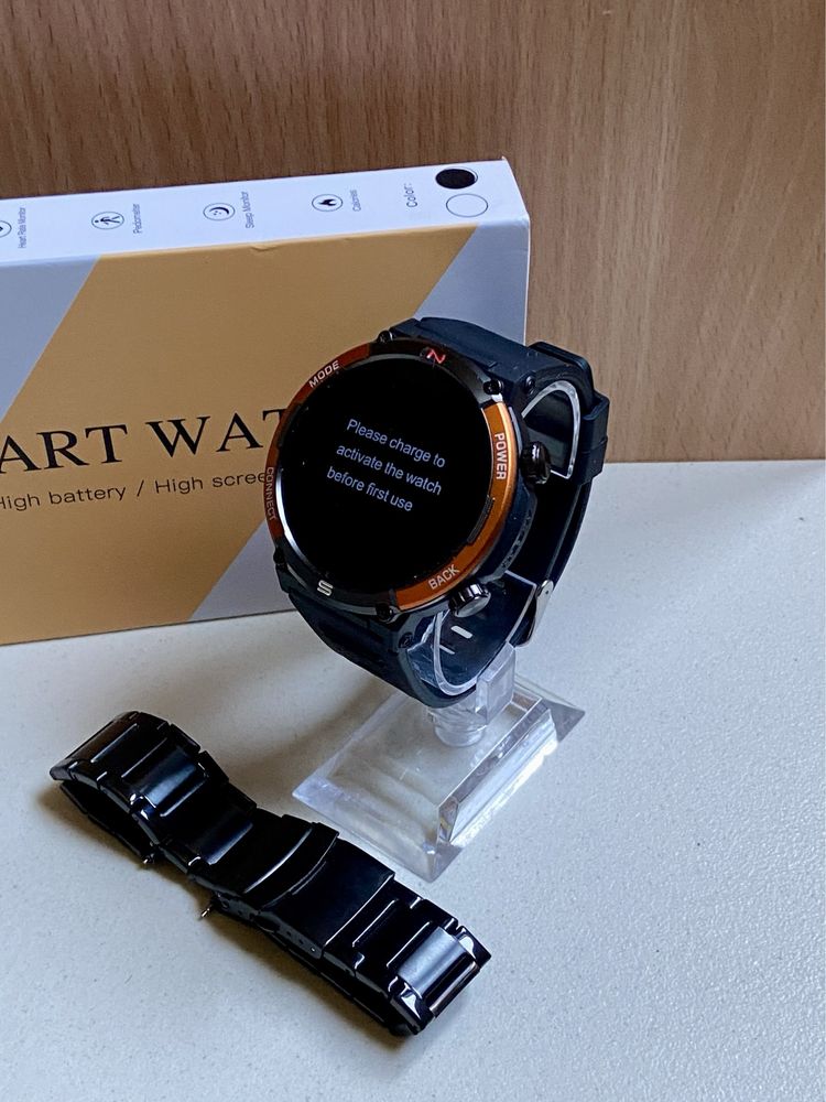 Nowy SmartWatch Funkcja Dzwonienia Kompas Bransoleta + Pasek Gratis