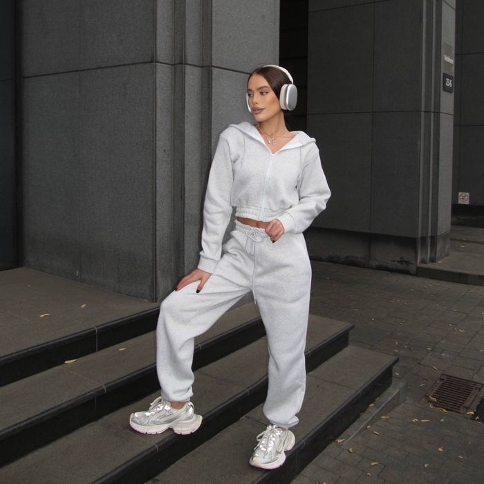 Жіночий спортивний костюм, Теплий зивой костюм худі+джогери