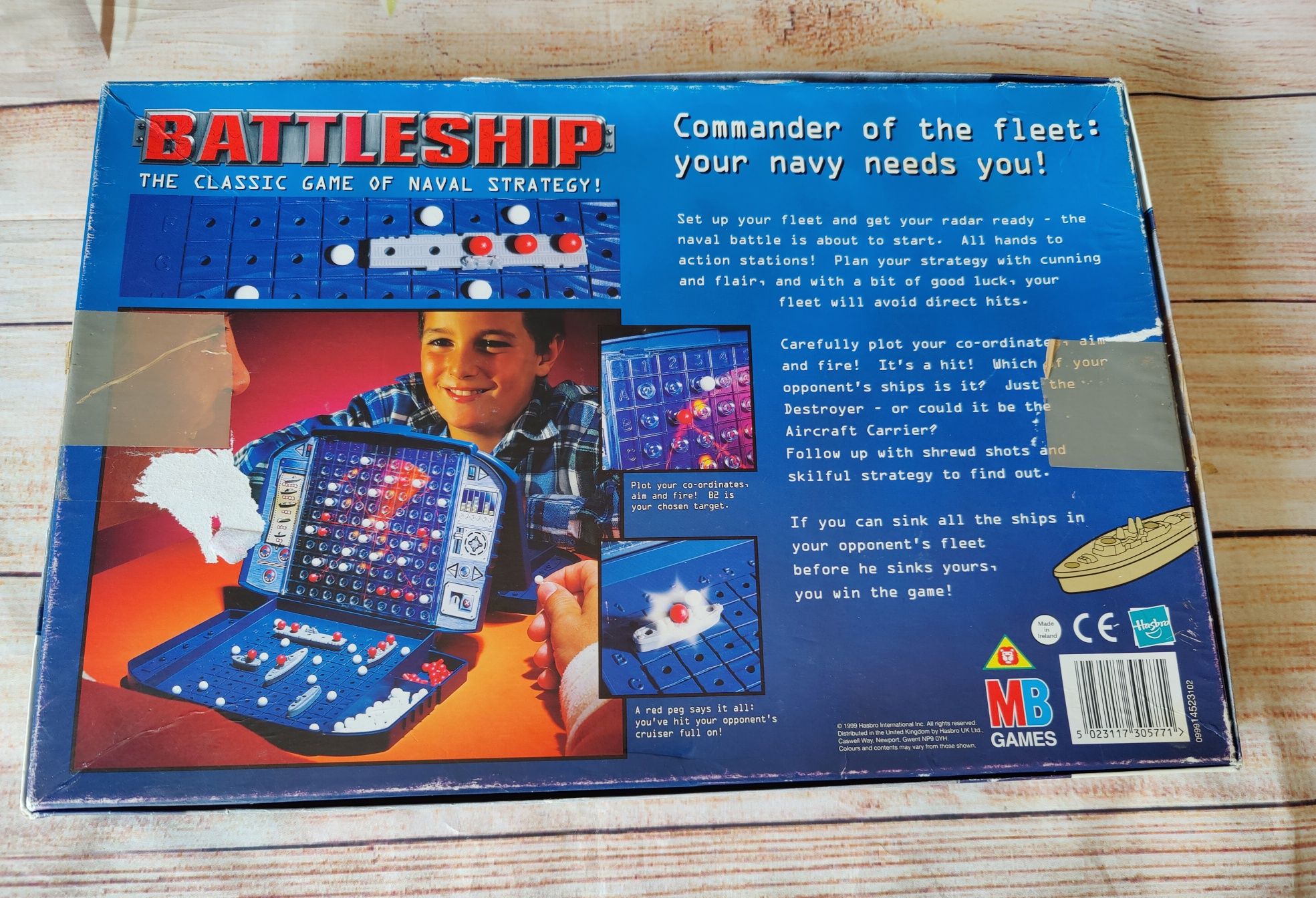 Hasbro MB Games Battleship Gra w statki Vintage