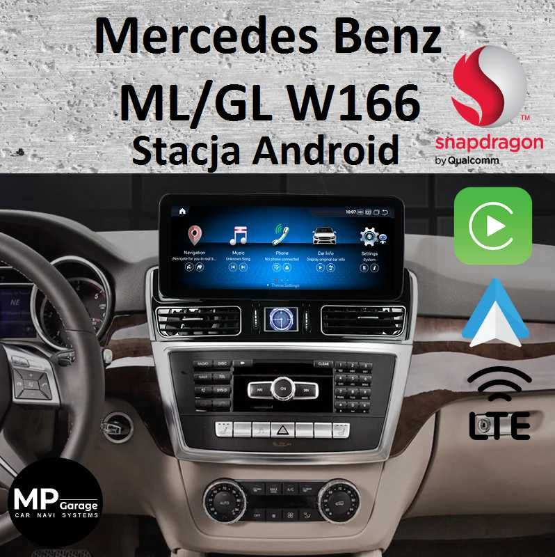 Mercedes ML / GL W166 Stacja Android Snapdragon 12.3" CarPlay Montaż!!